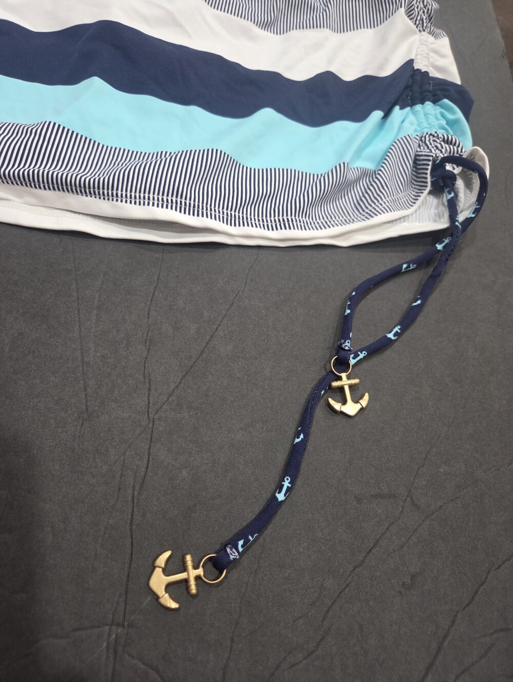 NWT Tommy Bahama Navy and Aqua Swim Bottom Skirted Sz.S/P - Picture 2 of 9